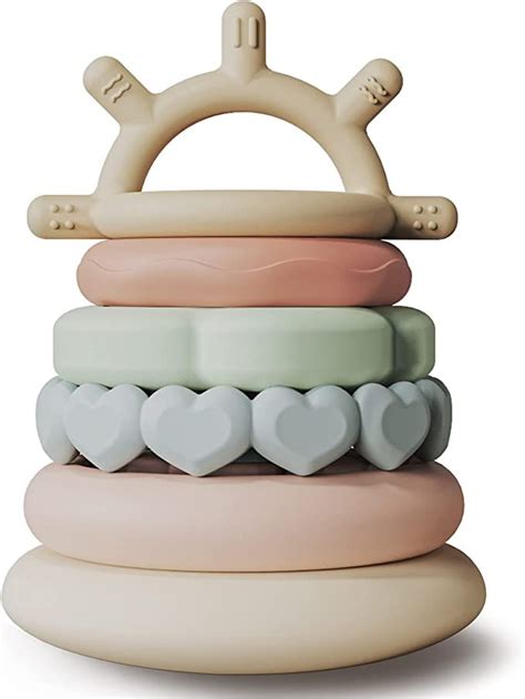 Moonkie Stacks Of Circles Soft Teething Toy Educational Learning Baby