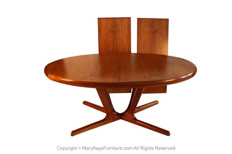 Mid Century Danish Modern Teak Extending Dining Table Mary Kays