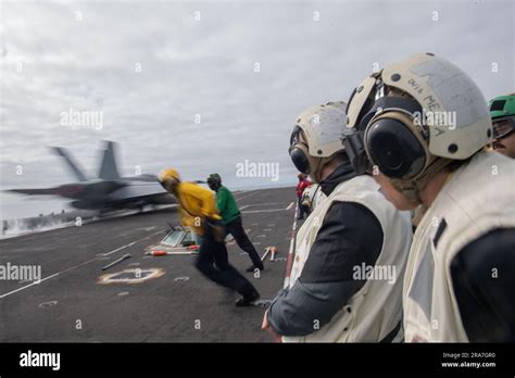 PACIFIC OCEAN June 7 2023 Distinguished Visitors Observe Flight