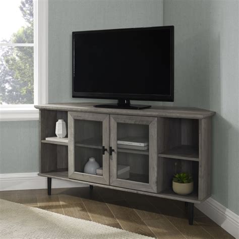 Grey Wash Corner Tv Unit With Storage Tvs Up To 52 Foster