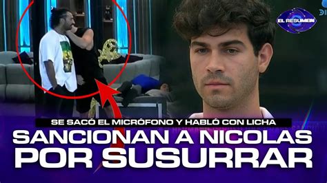 Nicolas Rompi Las Reglas Se Sac El Micr Fono Le Susurr A Licha Y