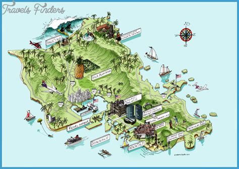 Oahu Hiking Map - TravelsFinders.Com