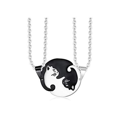 Collana Con Ciondolo Gatto Yin E Yang Con Incastro Miciogatto It