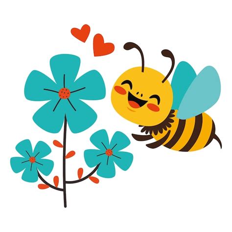 Ilustraci N De Dibujos Animados De Una Abeja Vector Premium