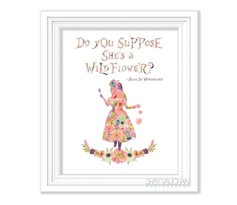 Minimalist Quote Poster Alice In Wonderland Quote Do You Suppose She S