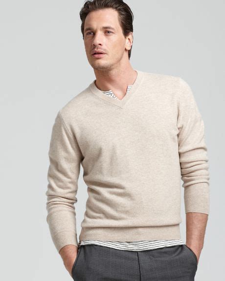 Bloomingdale S The Mens Store At V Neck Cashmere Sweater In Gray For