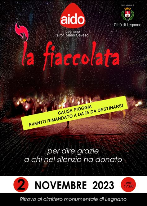 Evento Rinviato Fiaccolata Aido A Legnano Sempione News