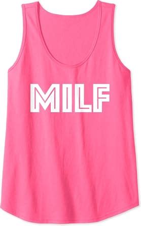 Womens Milf Pink Tank Top Amazon Co Uk Fashion