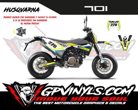 KIT BÁSICO ADHESIVOS Husqvarna 701 racing camo 2016 2021 GPVINYLS