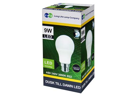 9w Led Dusk To Dawn Sensor Light Bulb B22 Warm White