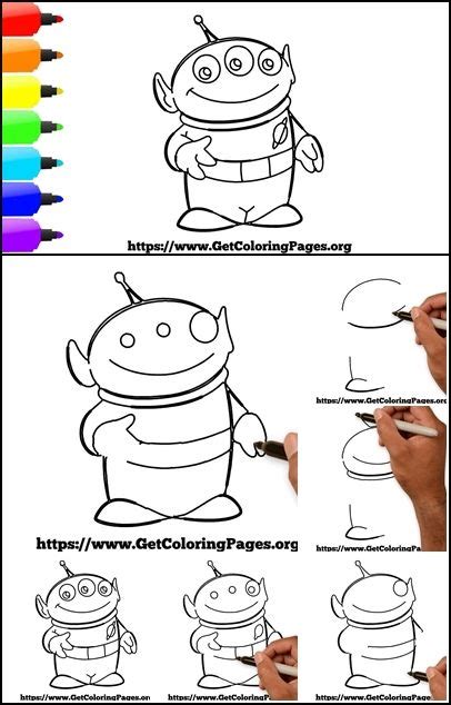 How To Draw Alien Toy Story Alien Drawings Disney Drawings Drawing