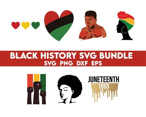 Black History Month Svg Bundle I Am Black History Man Woman Svg