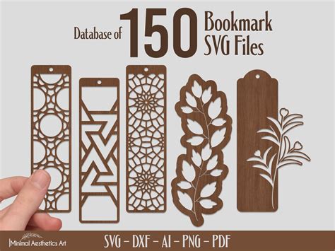 150 Bookmark Svg Files Template For Laser Cut On Glowforge Etsy