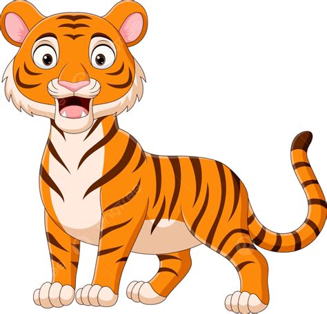 Roaring Tiger Clipart Transparent Background, Cartoon Tiger Roaring On White Background, King ...