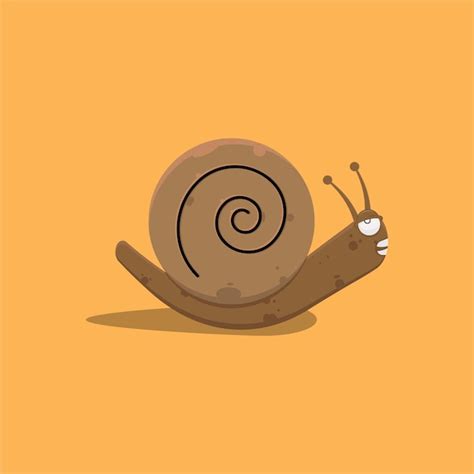 Ilustración Vectorial De Un Caracol Tratando De Moverse Rápido Vector