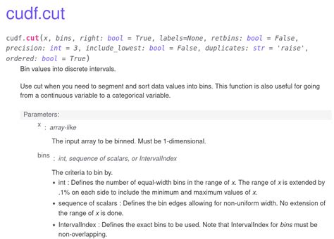 BUG Cudf Cut Does Not Accept Sequence Of Scalars Issue 12791