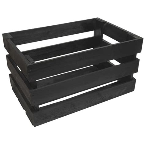 Large Rustic Dark Stain Wooden Crate Fresh Produce Displays