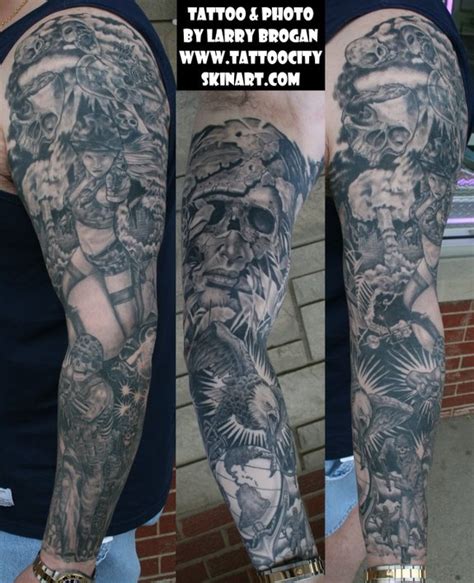 USMC Sleeve by Larry Brogan: TattooNOW