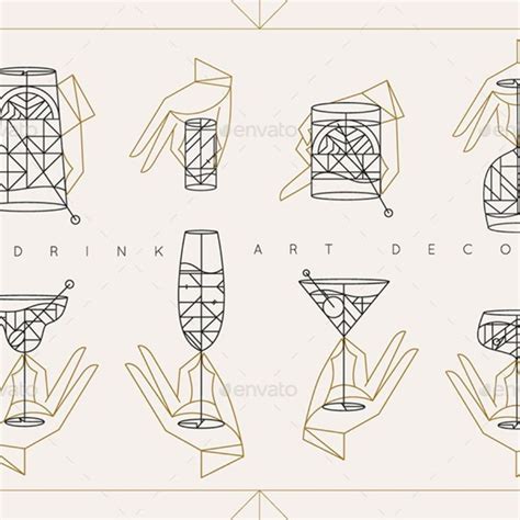 Drink Art Deco Art Deco Logos Art Deco Branding Art Deco Menu Art