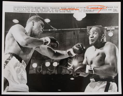 Lot Detail 1964 Cassius Clay Muhammad Ali Vs Sonny Liston 7 X9 B W Photo