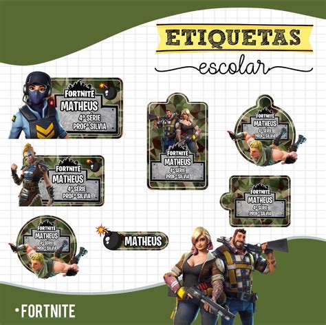 Etiquetas Escolares Fortnite V3 Hot Sex Picture