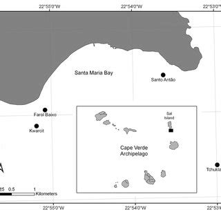 Map showing study location in Sal island (Cape Verde archipelago ...