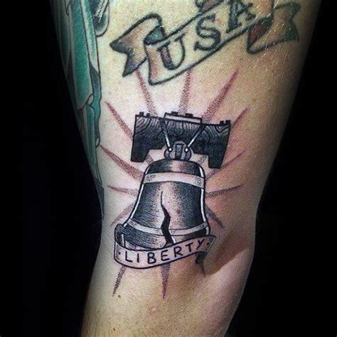 40 Liberty Bell Tattoo Designs For Men - Patriotic Ink Ideas