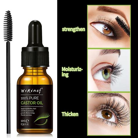 2x Castor Oil Eyelash Serum For Dry Skin Hair Growth Eyelashes