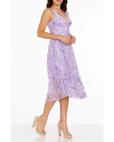 Dress The Population Audrey Cocktail Dress In Purple Lyst