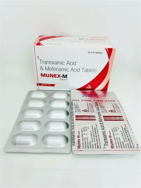 Tranexamic Acid 500mg Mefenamic Acid 250mg Tablets At Rs 3300 Box