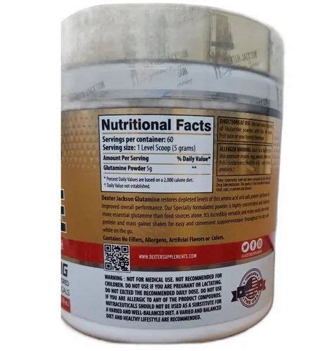 Dexter Jackson 5000mg Micronized Glutamine Powder 300gm At Rs 1150