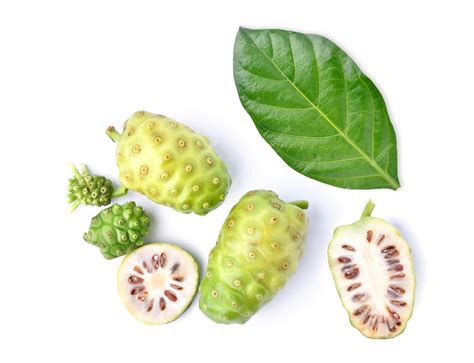 Premium Photo Noni Or Morinda Citrifolia Fruits With Sliced Isolated