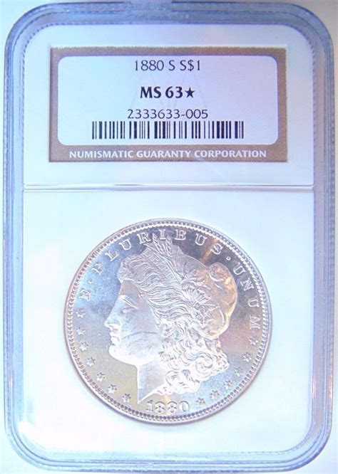 1880 S Silver Morgan Dollar NGC MS 63 Star Cameo Deep Mirror Proof Like