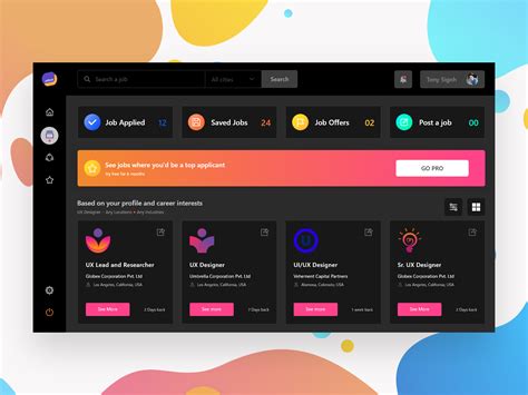 Dribbble Dashboard Dark Png By Pavan Penurkar