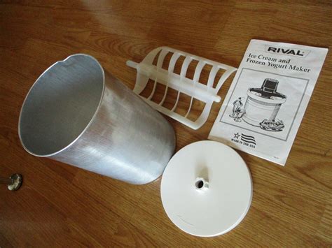 Rival Ice Cream Maker Replacement Parts Paddle Canister Lid Recipe