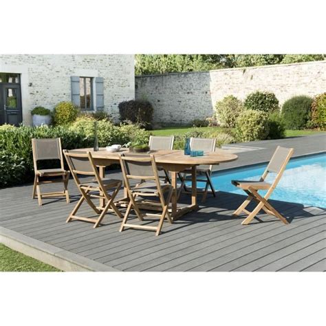 Ensemble De Jardin En Teck Table Ovale Extensible X