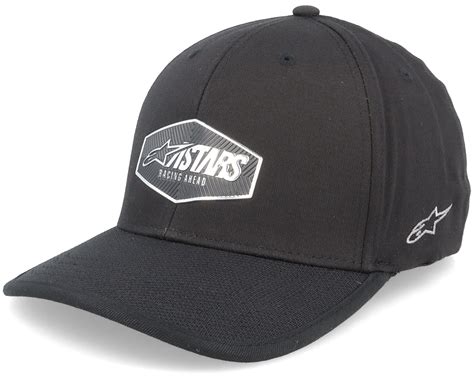 Emblem Hat Black Flexfit Alpinestars Cap Hatstoreworld