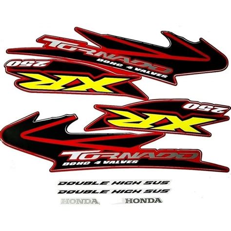 Kit Adesivos Faixa Xr 250 Tornado 2005 Jogo Adesivo Shopee Brasil