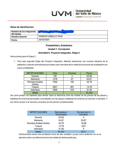 Actividad Probabilidad Datos De Identificaci N Probabilidad Y