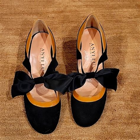 Anyi Lu Shoes Anyi Lu Black Nude With Bow Poshmark