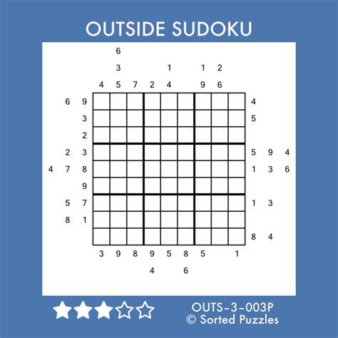 Outside Sudoku Outs P Sorted Puzzles