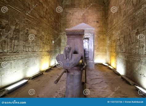 Inside of Edfu Temple in Edfu, Egypt Stock Photo - Image of monument ...