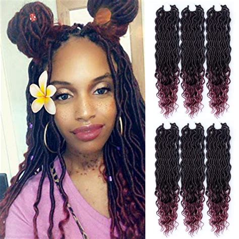 Buy Lihui Goddess Locs Crochet Hair Inch Packs Wavy Faux Locks