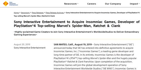 Zuby Tech On Twitter So Glad Playstation Acquired Insomniac Games