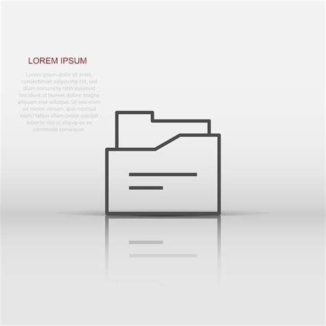 Premium Vector File Folder Icon In Flat Style Documents Archive