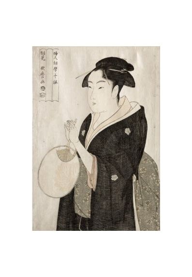 Kitagawa Utamaro Woman Holding A Fan From The Series Ten Aspects Of