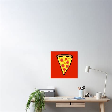 Pepperoni Pizza Slice Pixel Art Poster For Sale By Oggi Redbubble