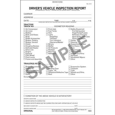 Free Printable Dvir Form Printable Templates