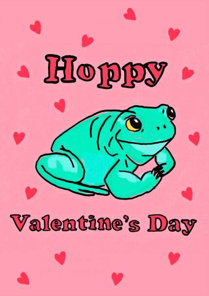 Hoppy Valentines Day Cute Frog Valentines Day Card Thortful