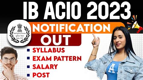 IB ACIO 2023 Notification IB ACIO Syllabus Exam Pattern Salary Job